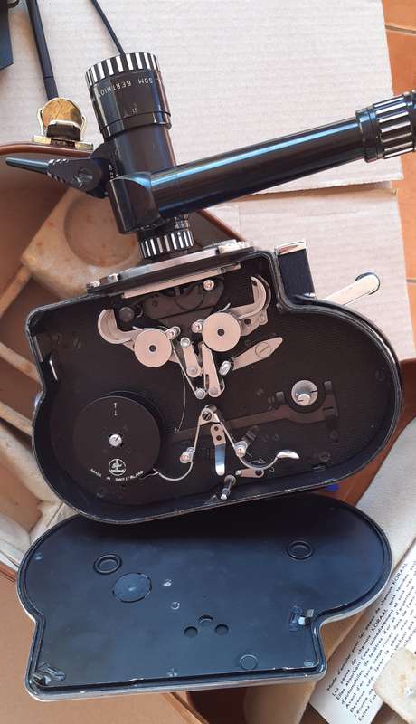 Vintage Bolex Paillard Movie Camera with Pan- Cinor Lens in a case