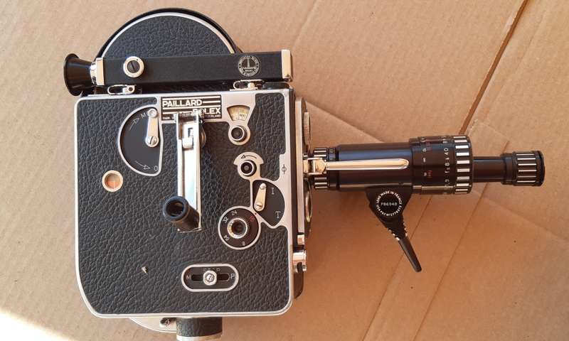 Vintage Bolex Paillard Movie Camera with Pan- Cinor Lens in a case