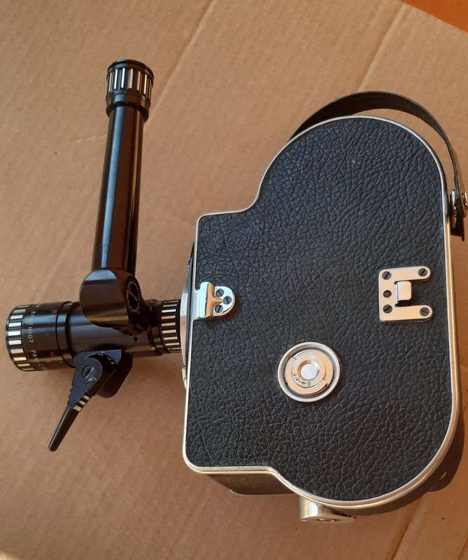 Vintage Bolex Paillard Movie Camera with Pan- Cinor Lens in a case