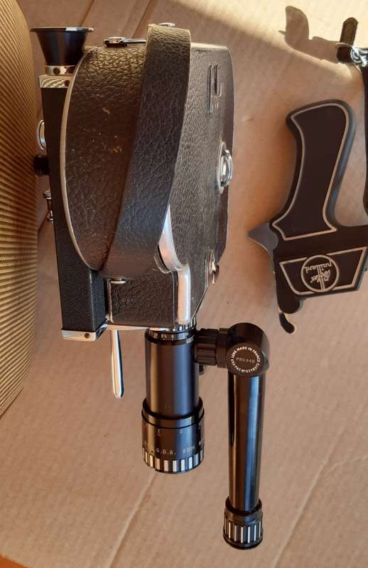Vintage Bolex Paillard Movie Camera with Pan- Cinor Lens in a case