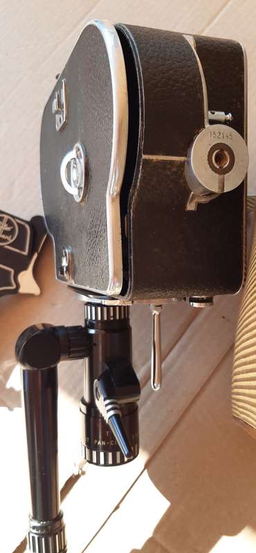 Vintage Bolex Paillard Movie Camera with Pan- Cinor Lens in a case