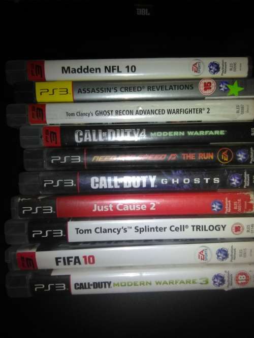 PS3 SLIM 250GB+ 10 GAMES ( NO BOX)
