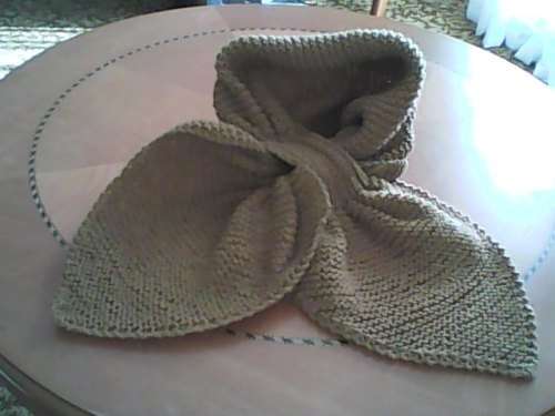 Hand Knitted Ms Maple Scarf Color Camel