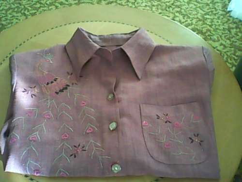 Beautiful Vintage Ladies  Peacock Blouse