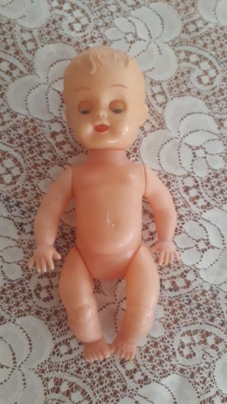 Vintage  Baby Doll Jointed Blue Sleep Eyes Made in Hong Kong - 1960`S