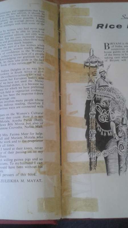 VINTAGE INDIAN DELIGHTS:  BOOK OF RECIPES ON INDIAN COOKERY by Zuleikha Mayat