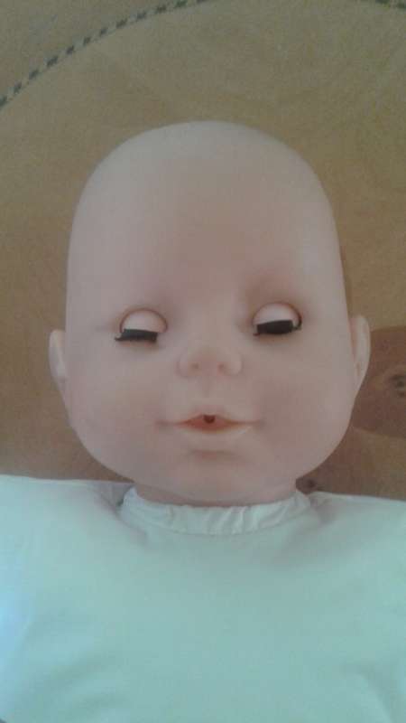 VINTAGE PRIMA 1980 S BABY ANGEL DOLL WITH ORIGINAL CLOTHES BEAUTIFUL WELL LOOKED AFTER DOLL 63CM bobshop .za