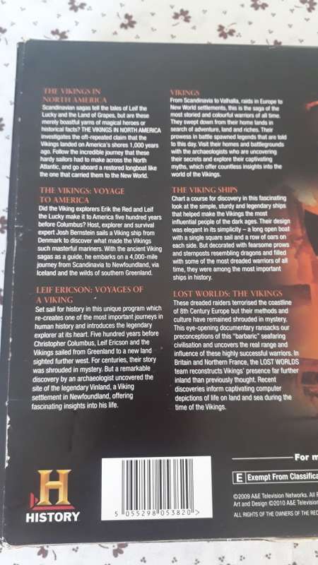 DVD BOX SET 6 - THE VIKINGS FROM HISTORY CHANNEL
