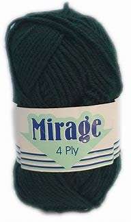 MIRAGE 4 PLY 25G COL 024 BOTTLE GREEN