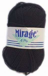 MIRAGE 4 PLY 25G COL 017 BLACK