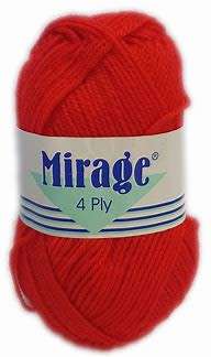 MIRAGE 4 PLY 25G COL 136 RED
