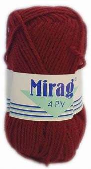 MIRAGE 4 PLY 25G COL 018 MAROON