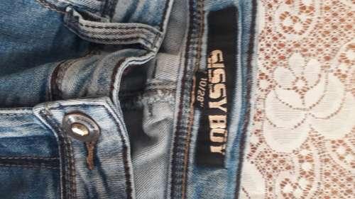 Vintage Sissy Boy Jon Jon Bootleg Light  Blue Fade Jeans Size 10/28- Pre-Loved