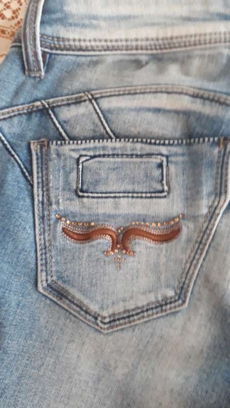 Vintage Sissy Boy Jon Jon Bootleg Light  Blue Fade Jeans Size 10/28- Pre-Loved