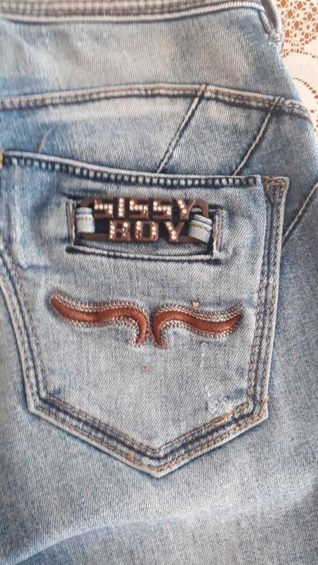 Vintage Sissy Boy Jon Jon Bootleg Light  Blue Fade Jeans Size 10/28- Pre-Loved