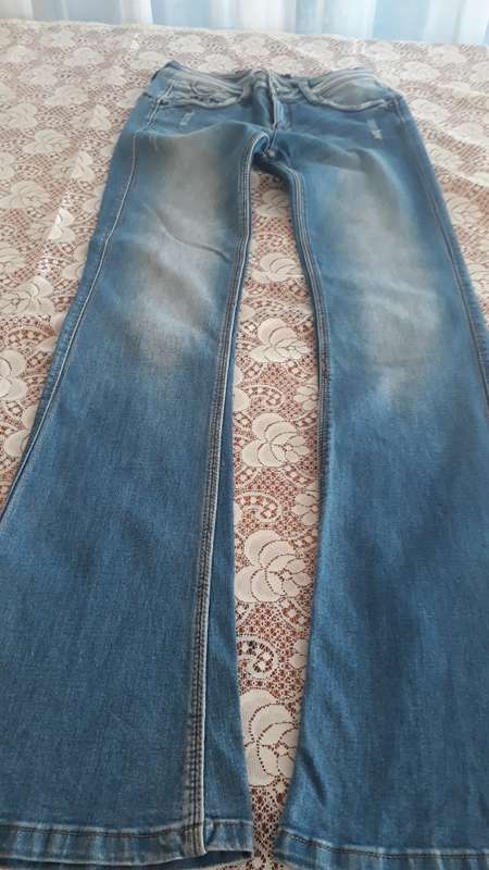 Vintage Sissy Boy Jon Jon Bootleg Light  Blue Fade Jeans Size 10/28- Pre-Loved