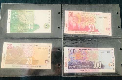 Collectors Lot!!!4x South African Uncirculated Notes!!These have become very Scarce!!!!