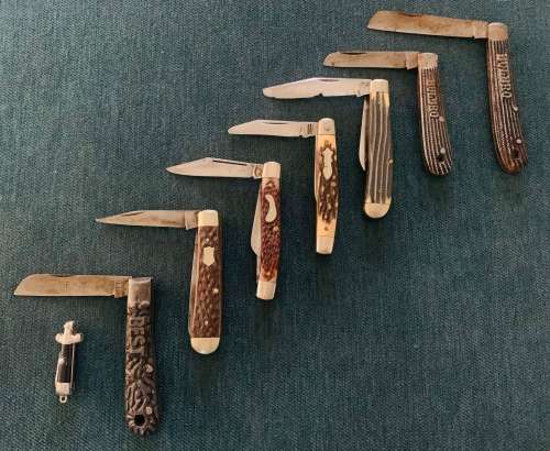 8x Vintage Collectors Knives!! Various Makes Best-Bulbro and More!
