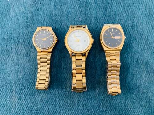 3x Vintage Gents Gold Plated Classic Watches! including A La Montre!
