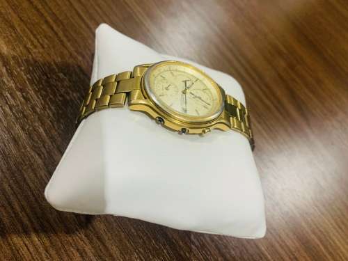 Stunning Vintage Gents Gold Plated Seiko Chronograph Watch!