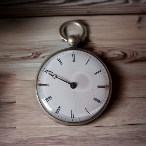 Value R11 000.00 stunning vintage English style pocket watch with Roman numerals on a white face