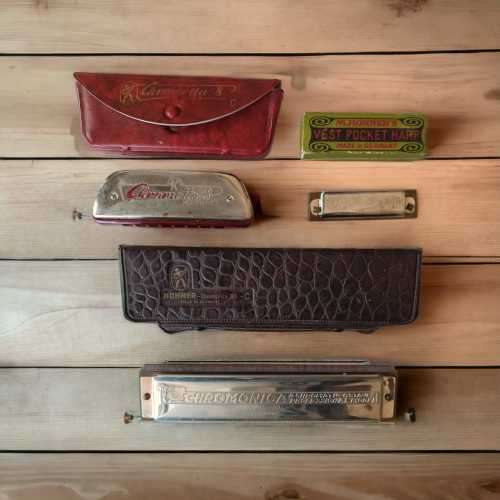 Stunning vintage collectors assortment of hohners in holders