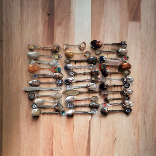 Rare Vintage teaspoon collection from around the world