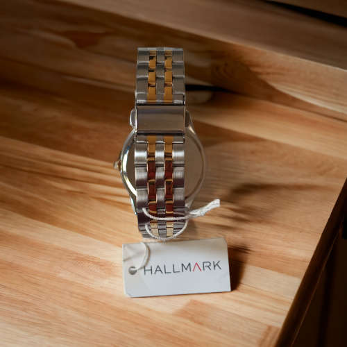 Stunning collectors two tone Hallmark gents watch still with Hallmark tag in case