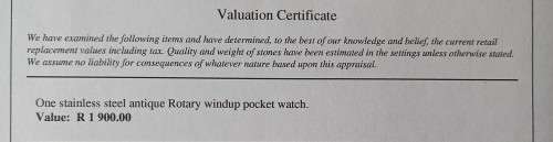Collectors antique Rotary windup pocket watch value R1900.00