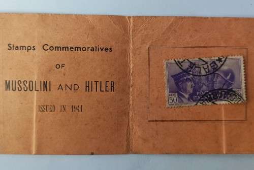 Rare collectors Rhodesian stamps as well as commemorative Mussolini & Hitler stamp