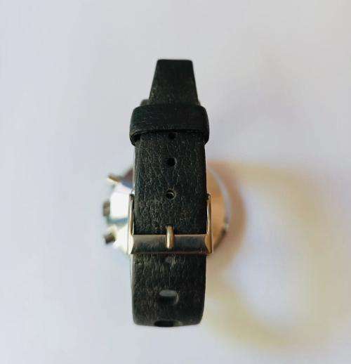 Valuable 1970`s Heuer legendary F1 driver Jacky Ickx easyrider gents watch with replica scale helmet