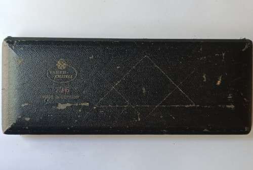 Vintage Collectors selection comprising of maths set, leather like folder & fountain pen nibs