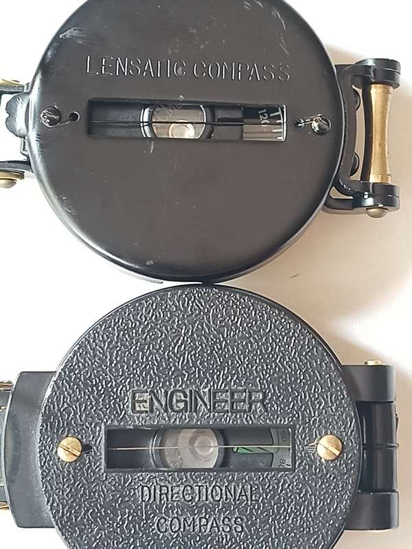Two collectors Lensatic compasses