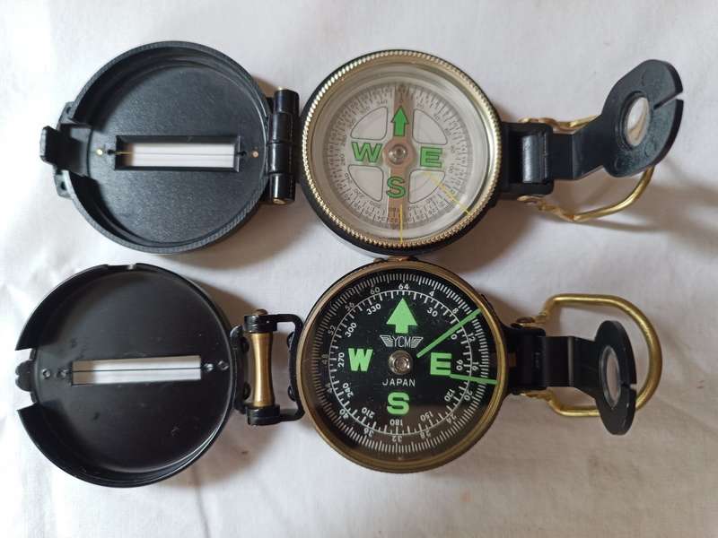 Two collectors Lensatic compasses