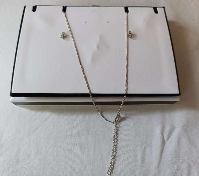 Collectors Martin James London exclusive jewelry necklace and earings set in original case