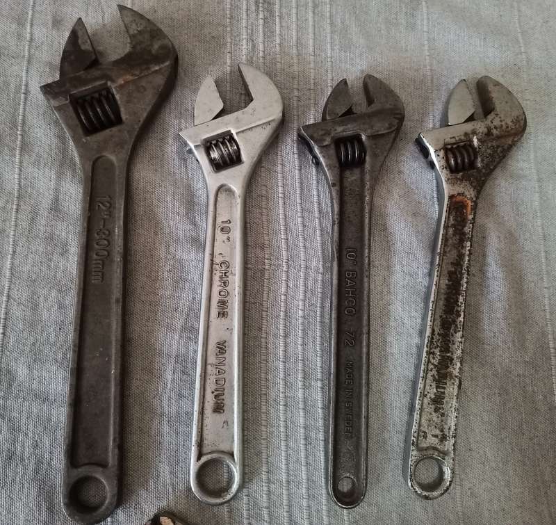 Collectors selection of shifting spanners and water pump pliers