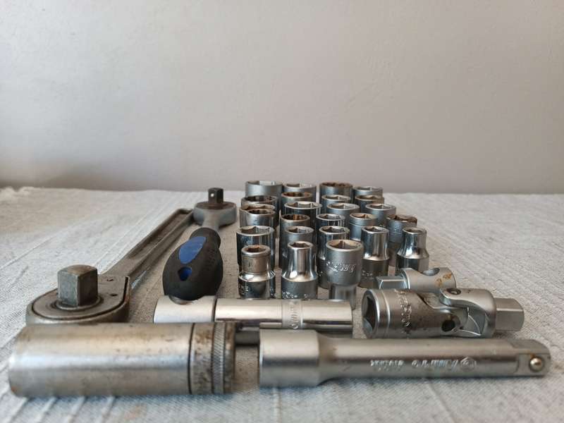 Assortment of various ratchets and sockets