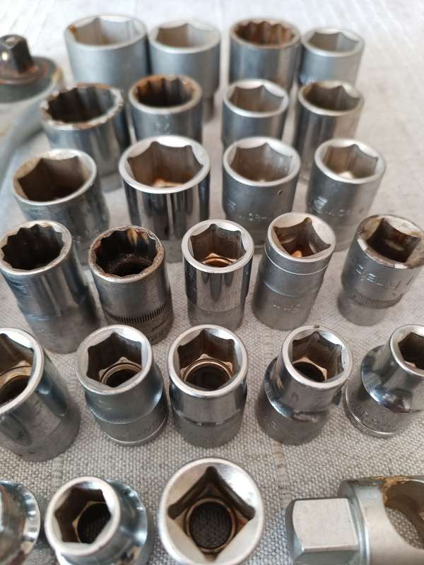Assortment of various ratchets and sockets
