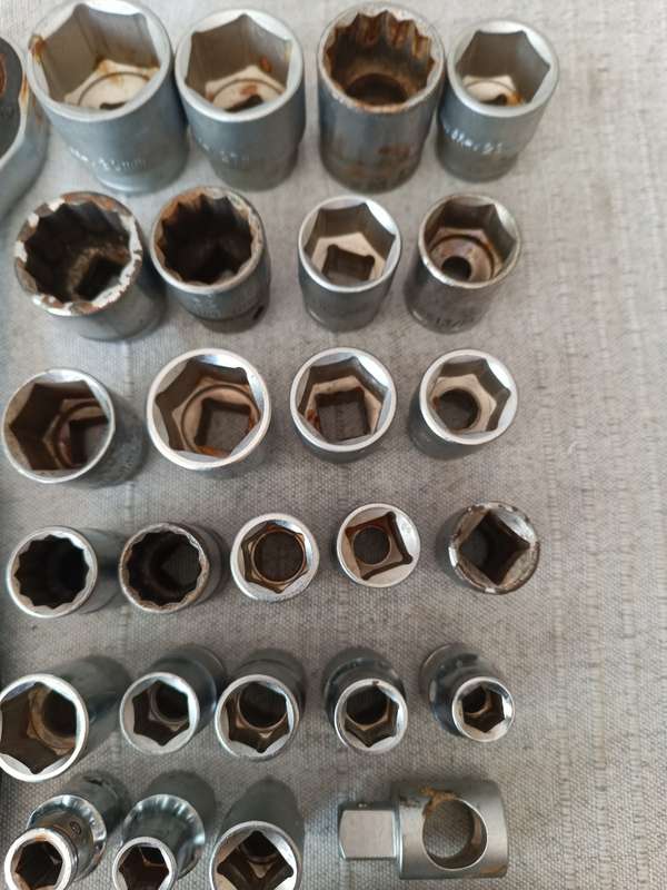Assortment of various ratchets and sockets