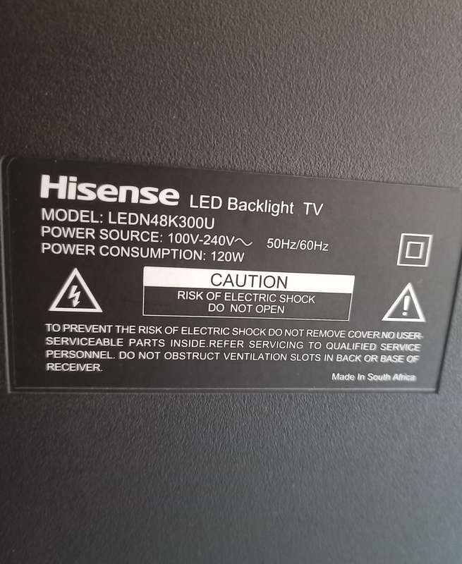 48 Inch Hisense LED TV with Skyworth 4k ultra HD streaming box