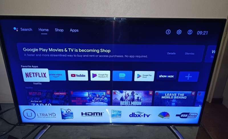 48 Inch Hisense LED TV with Skyworth 4k ultra HD streaming box