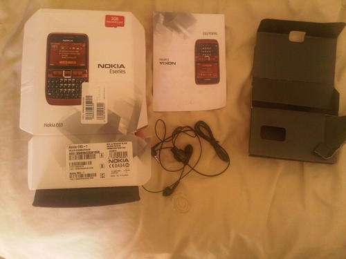 NOKIA E63 BOX(only) WITH MANUAL ONLY AND NOKIA HEADPHONES