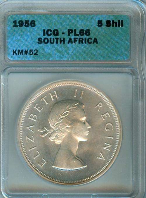 South Africa 1956 Crown : ICG Graded Gem PL66 - Gem Special Select