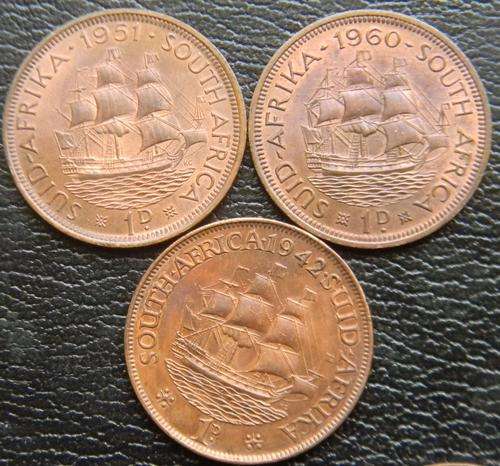 Union of SA Selection of 3 UNC Pennies
