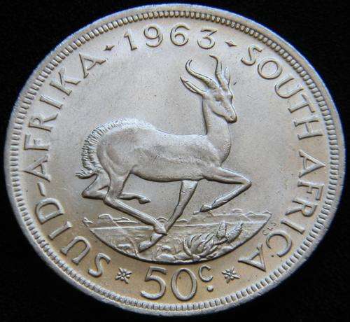 RSA 1963 Silver Crown 50c UNC
