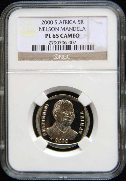 2000 Mandela R5 NGC PL64 & PL65 ULTRA CAMEO ! Combo both for1 bid !
