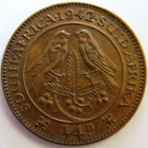 Union of SA 1942 Farthing 1/4 Penny - Choice UNC BN