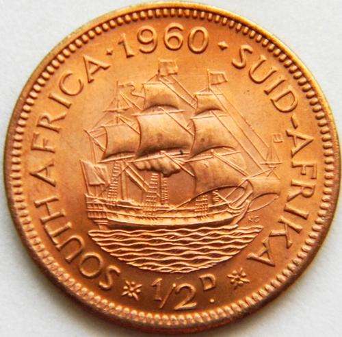 ## R10 CLEARANCE SALE ! ## SA Union 1960 Half Penny - BRILLIANT UNC