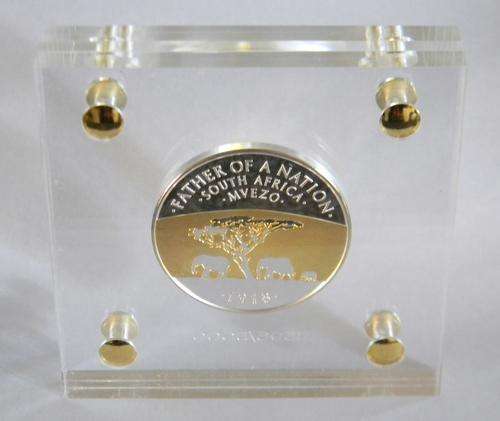 Mandela Father of Nation 100g Silver Huge 48mm Medallion Mintage 5000 At Scoin Shop @ R5900 !