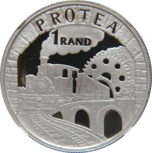 South Africa 1995 RAILWAYS Silver R1 PROOF - NGC PF69UC